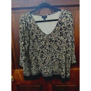 J Jill Wearever Collection Women’s Size PL 3/4 Sleeved Pullover Rayon/spandex